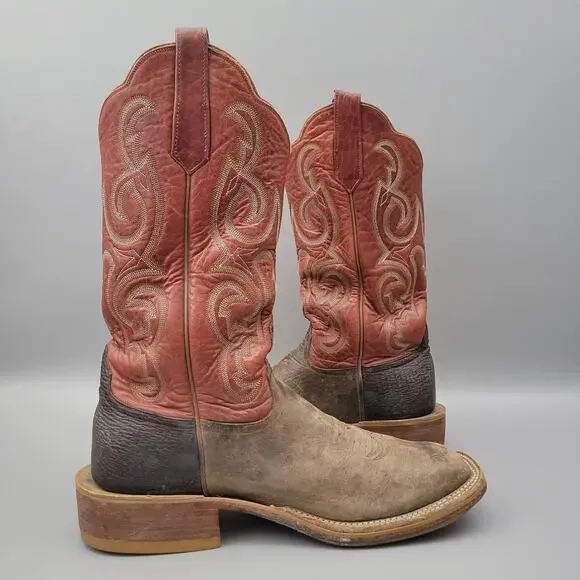 Vintage Rios of Mercedes Men’s Cowboy Boots Size 8.5 D Made In USA